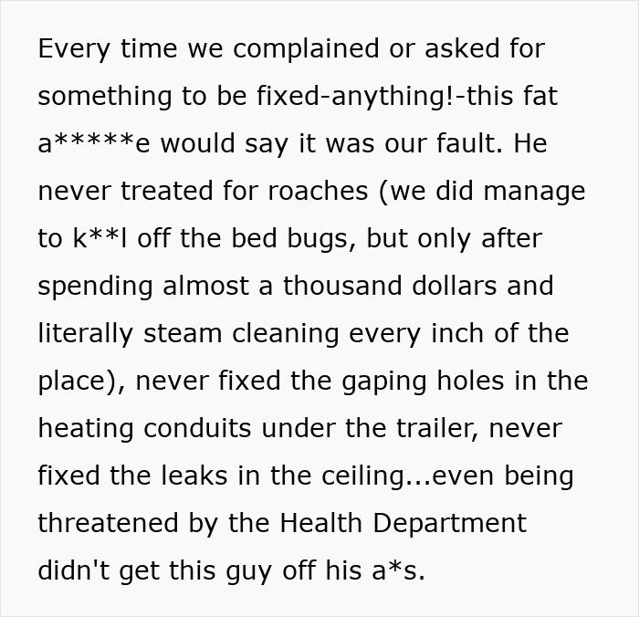 Landlord Keeps Dodging Trailer Repairs To Save Money, Tenants Make Sure It Costs Him $25K In Return Landlord Keeps Dodging Trailer Repairs To Save Money, Tenants Make Sure It Costs Him $25K In Return