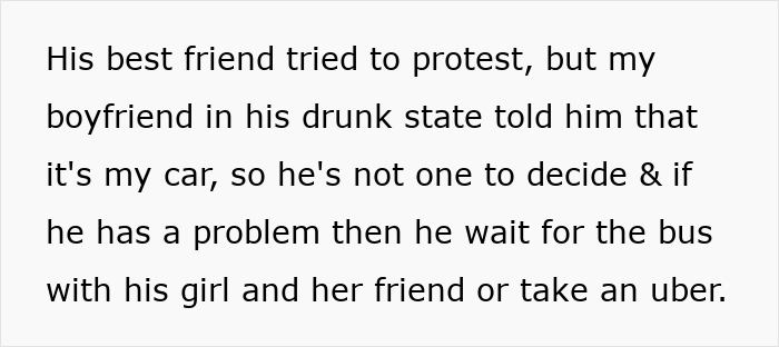 Boyfriend defends GF's decision to not driving home drunk women who insulted her. Boyfriend defends GF's decision to not driving home drunk women who insulted her.