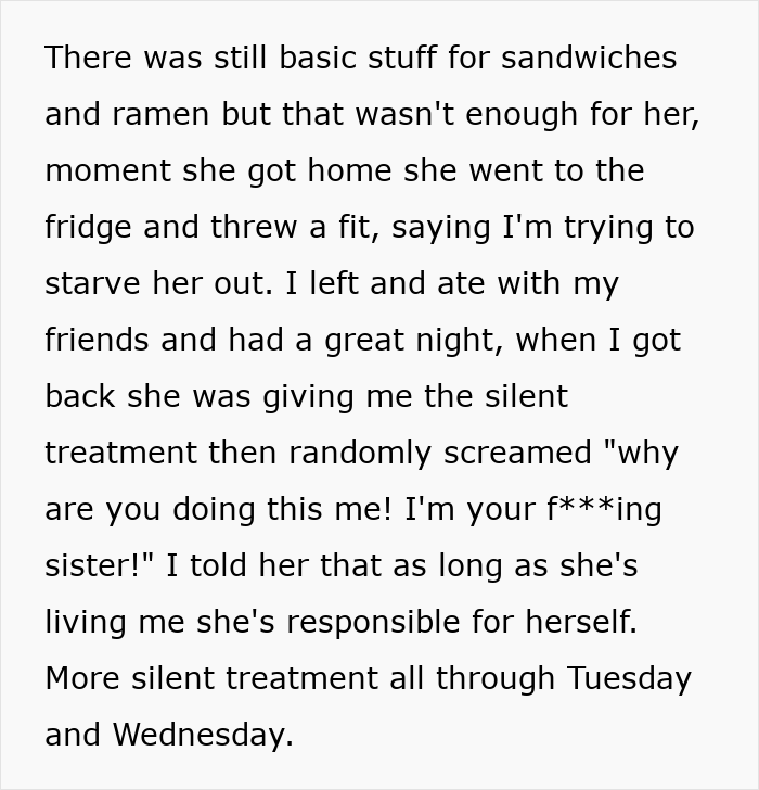 Sister's Entitlement Has No Limits, She Can't Believe Someone Actually Calls Her Out Sister's Entitlement Has No Limits, She Can't Believe Someone Actually Calls Her Out