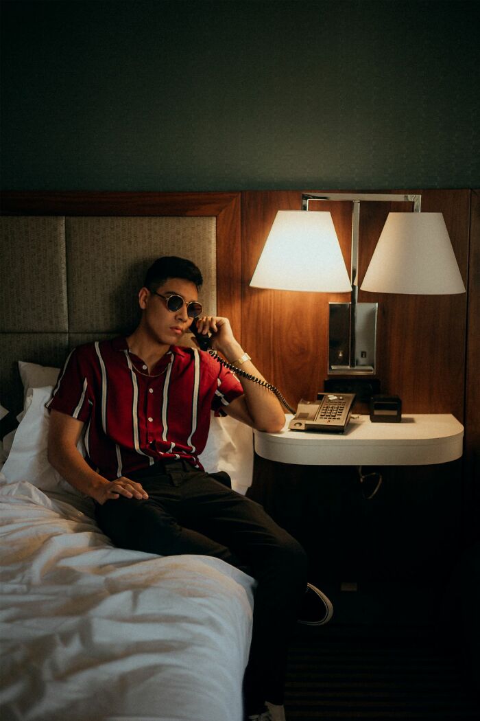 A man on the phone, contemplating the end of his marriage.