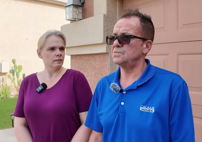 A couple discussing their furious HOA dispute after their $450K home was seized and sold.
