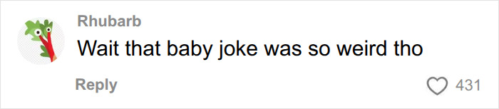 A fan's comment from a Dolly Parton video, remarking on a baby joke, turning heads online. A fan's comment from a Dolly Parton video, remarking on a baby joke, turning heads online.