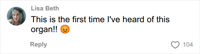 Comment expressing surprise about a female organ Comment expressing surprise about a female organ