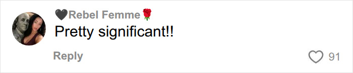 Comment noting significance of the female body part Comment noting significance of the female body part