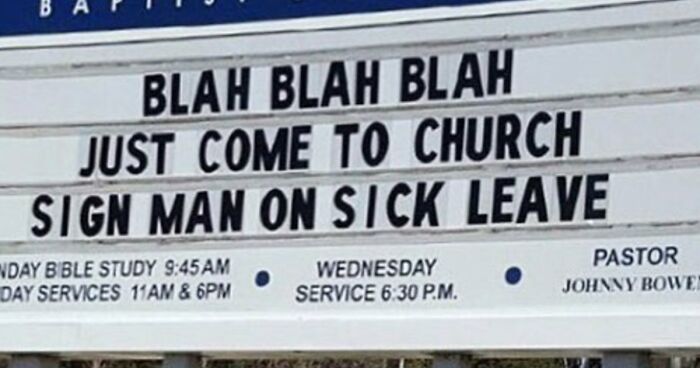 77 Hilarious Church Signs That Probably Surprised People Driving By