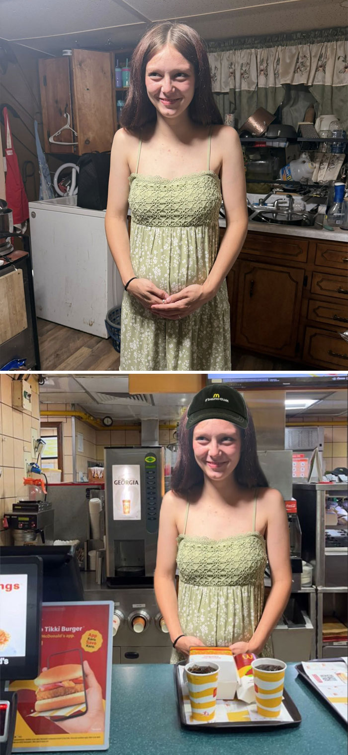 Someone Photo Shop Out My Cluttered Kitchen And Make This A Cute Set Of Pics