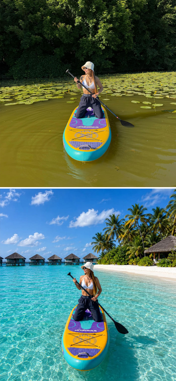 Help! Please Make The Water Color Normal, Please!! Not Like In The Maldives, But So That I Don't Swim In The Sewage
