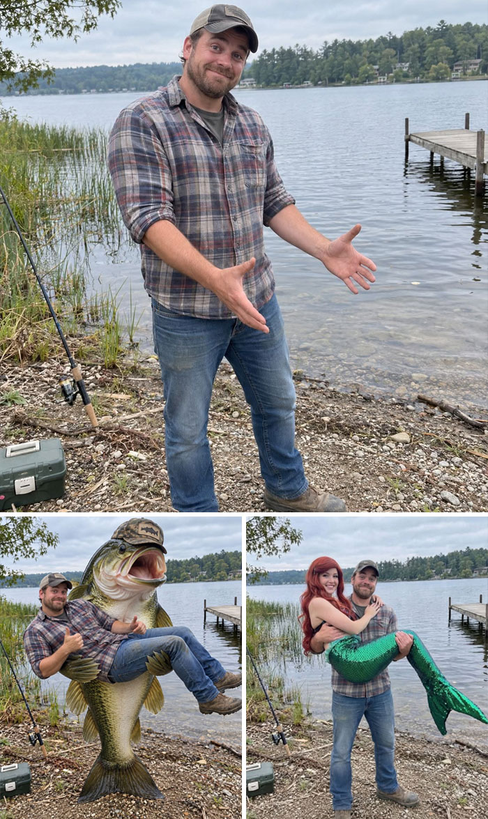 Can Someone Put A Huge Fish In My Hands? My Dad Says I Never Catch Anything
