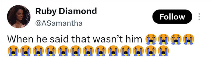Tweet reacting with crying emojis to denial amid Game Of Thrones star allegations