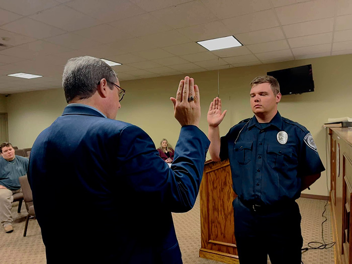 A Georgia cop being sworn in, revealing why he fatally fired on a baby donkey. A Georgia cop being sworn in, revealing why he fatally fired on a baby donkey.
