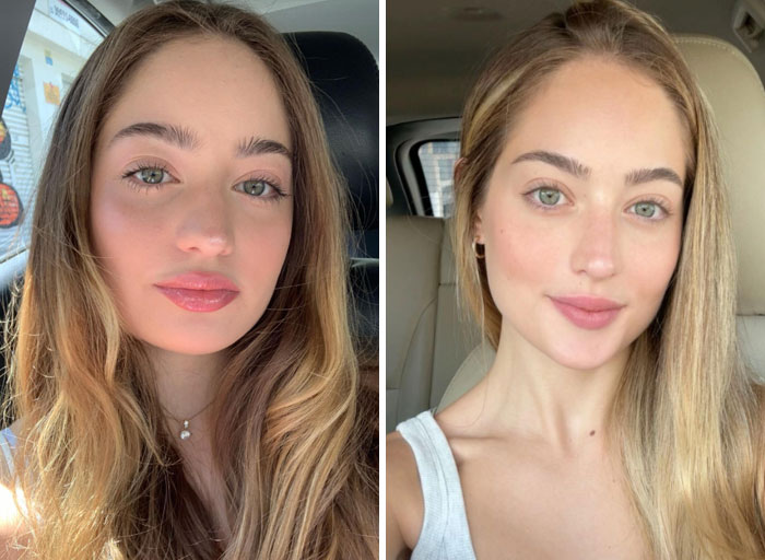 Photos of girls changing themselves, displaying subtle yet impactful beauty and style changes, proving girls change everything about themselves.