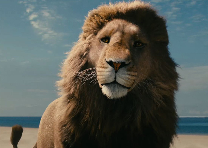 CGI depiction of a majestic lion, key to the fantasy adaptation and religious backlash story.