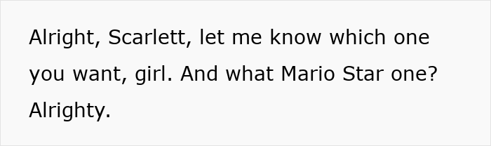 American parents fill grocery cart, discussing specific items like Mario Star mac & cheese. No actual food. American parents fill grocery cart, discussing specific items like Mario Star mac & cheese. No actual food.