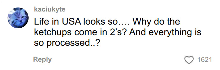 A comment about American parents grocery shopping, questioning processed food and ketchup packaging. A comment about American parents grocery shopping, questioning processed food and ketchup packaging.