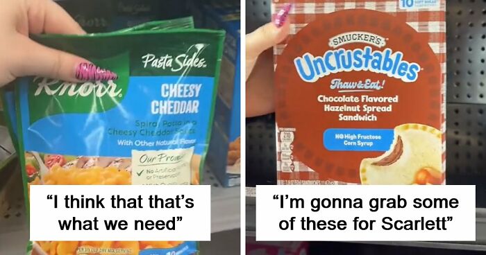 American Parents Fill The Whole Cart Of Groceries, People Try To Find Any Actual Food There