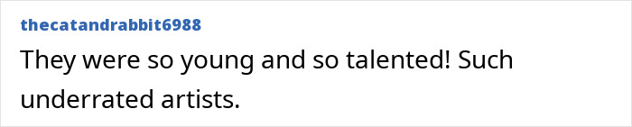 Comment highlighting Hanson brothers as young and talented underrated artists