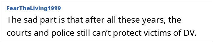 A comment about the inability of courts and police to protect victims of domestic violence, like the beauty goddess. A comment about the inability of courts and police to protect victims of domestic violence, like the beauty goddess.