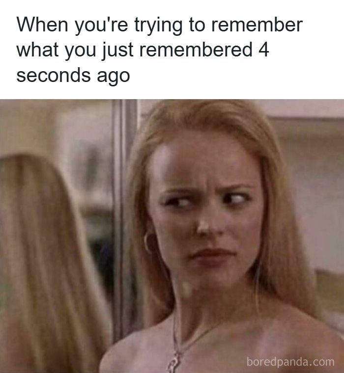 Regina George looking confused, representing funny ADHD memes about forgetting things from seconds ago