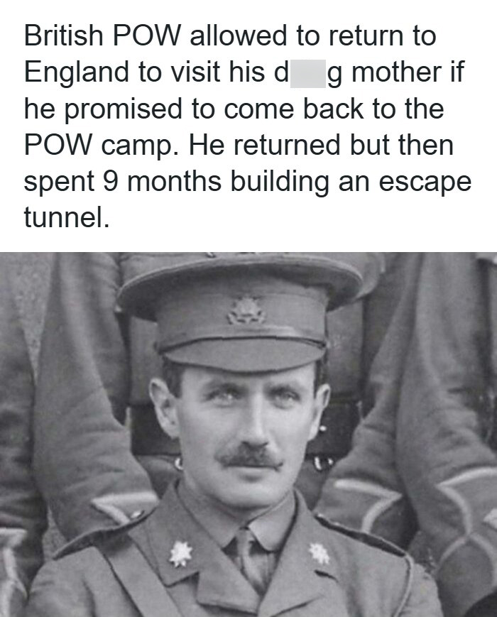 A black and white historical photo of a British POW soldier, showcasing remarkable photos that show the past.