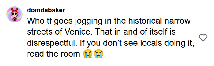 American Man Runs Shirtless Through Venice, Gets A Lesson In Local Laws He Never Knew Existed American Man Runs Shirtless Through Venice, Gets A Lesson In Local Laws He Never Knew Existed