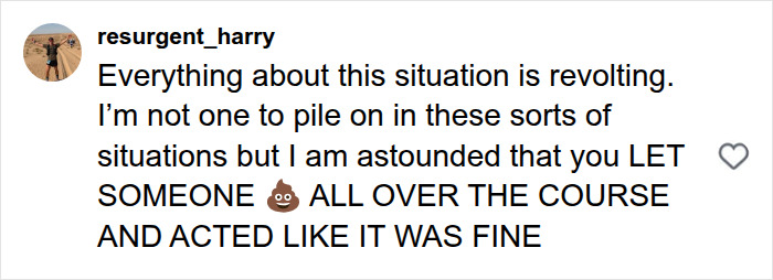 HYROX CEO backlash comment: user resurgent_harry expresses disgust over athlete soiling herself during race and refusal to quit.