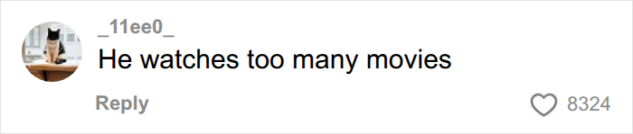 A comment about a first date feeling like a video game quest, stating he watches too many movies A comment about a first date feeling like a video game quest, stating he watches too many movies