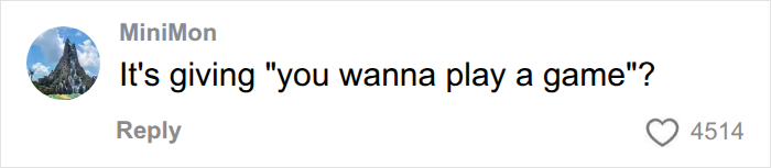 A social media comment comparing the strange first date to a video game with quests. A social media comment comparing the strange first date to a video game with quests.