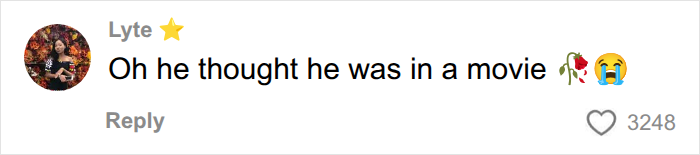 A social media comment on a bizarre first date comparing the experience to a movie role A social media comment on a bizarre first date comparing the experience to a movie role