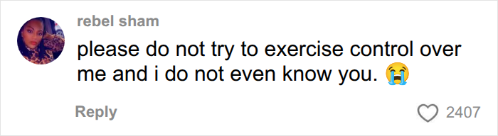 A user comment criticizing an attempt to exercise control, relating to the first date video game quests. A user comment criticizing an attempt to exercise control, relating to the first date video game quests.