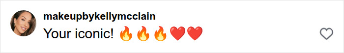 A comment with fire and heart emojis for the Sydney Sweeney parody ad. A comment with fire and heart emojis for the Sydney Sweeney parody ad.