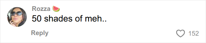 Social media comment describing the multi-level video game date as fifty shades of meh. Social media comment describing the multi-level video game date as fifty shades of meh.
