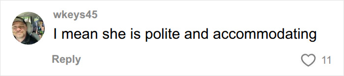 Viewers fixated on wkeys45's comment about Lily Phillips being polite and accommodating in adult industry. Viewers fixated on wkeys45's comment about Lily Phillips being polite and accommodating in adult industry.