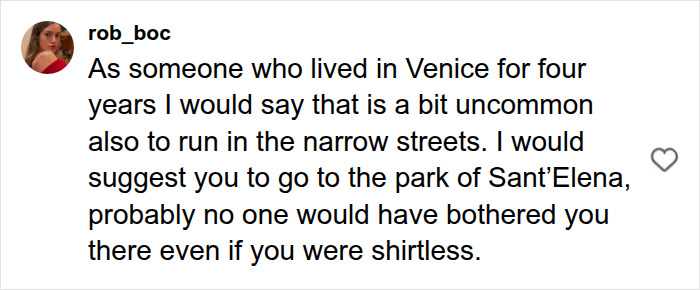 American Man Runs Shirtless Through Venice, Gets A Lesson In Local Laws He Never Knew Existed American Man Runs Shirtless Through Venice, Gets A Lesson In Local Laws He Never Knew Existed
