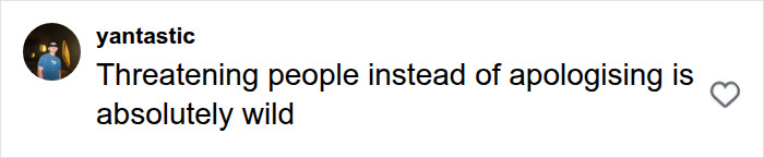 Screenshot of social media comment: Threatening people instead of apologising is absolutely wild. HYROX CEO backlash.