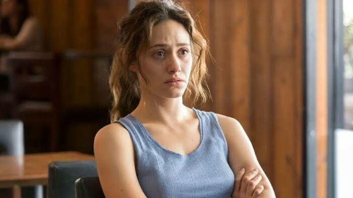 A worried Fiona Gallagher portrayed by Emmy Rossum in Shameless A worried Fiona Gallagher portrayed by Emmy Rossum in Shameless