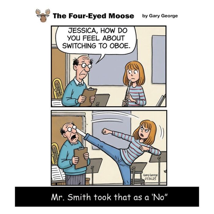 Gary George Turns Everyday Situations Into Cleverly Absurd Comics (30 Pics)