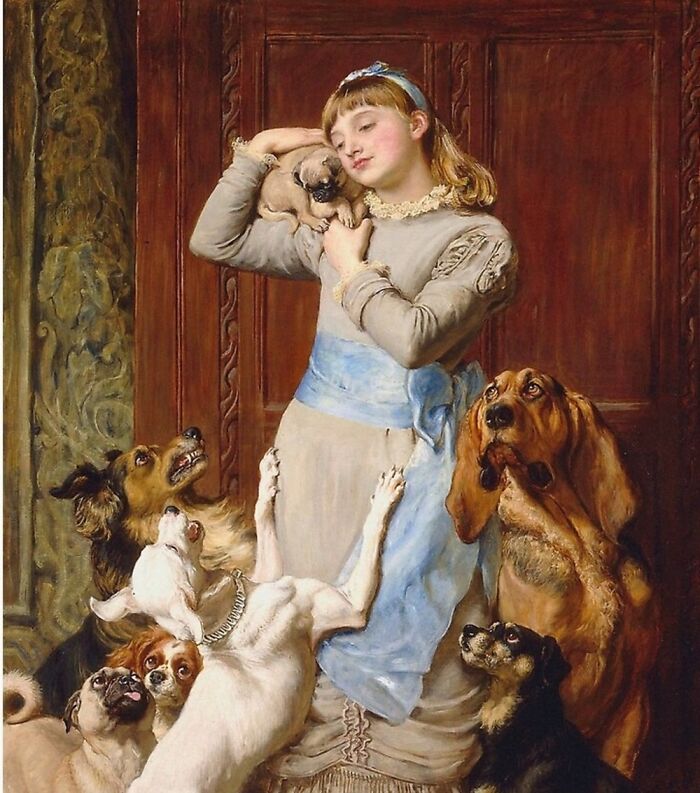 Envy, Hatred And Malice (Also Known As Vying For Attention Or Girl With Dogs), 1881