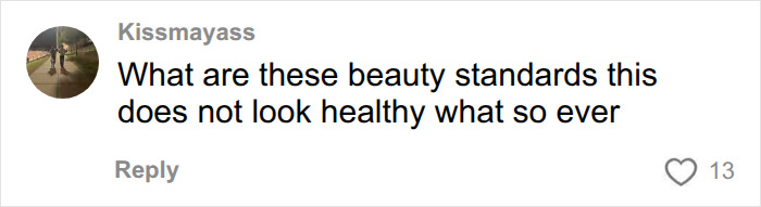 A social media comment criticizing modern beauty standards and plastic surgery A social media comment criticizing modern beauty standards and plastic surgery