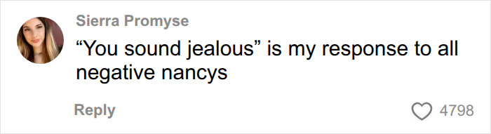 Sierra Promyse commenting about negative nancys regarding a confrontation with a Karen