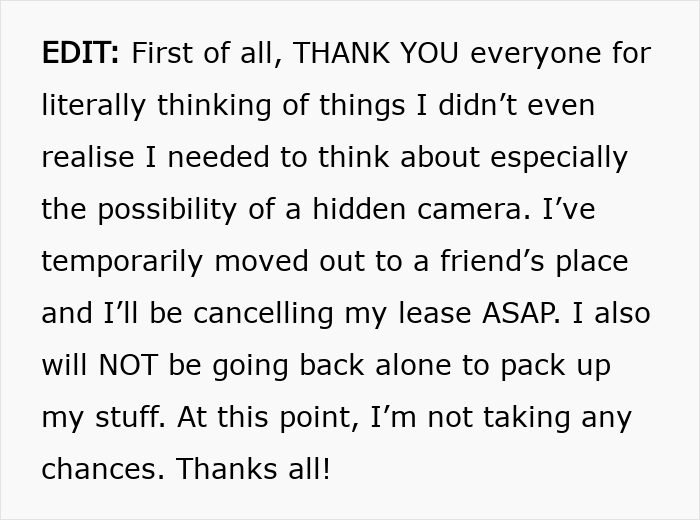Creepy Landlord Allows Himself Way Too Much And Calls His Tenant Dramatic For Feeling Uncomfortable