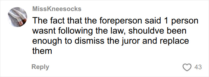 A comment on the Lindsay Clancy trial suggests dismissing a juror who wasn't following the law, impacting the mistrial. A comment on the Lindsay Clancy trial suggests dismissing a juror who wasn't following the law, impacting the mistrial.