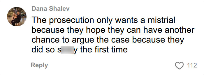 A comment alleging the prosecution wants a mistrial in the Lindsay Clancy trial for another chance to argue the case. A comment alleging the prosecution wants a mistrial in the Lindsay Clancy trial for another chance to argue the case.