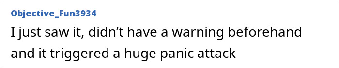 Viewer comment about lack of trigger warning in Lizzie Borden series Viewer comment about lack of trigger warning in Lizzie Borden series