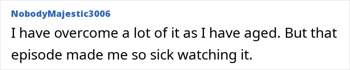 Viewer comment about feeling sick after watching Lizzie Borden series episode Viewer comment about feeling sick after watching Lizzie Borden series episode