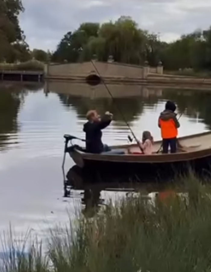 Meghan Markle and Prince Harry on their first post after moving back to the UK, fishing with their children. Meghan Markle and Prince Harry on their first post after moving back to the UK, fishing with their children.