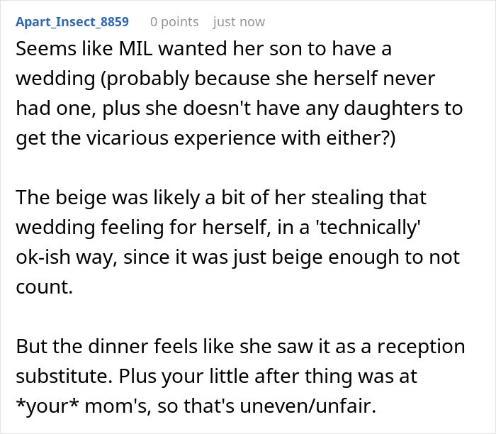 Bride Is Told She "Doesn't Need" A White Dress, Then Sees What Her MIL Plans To Wear To The Ceremony