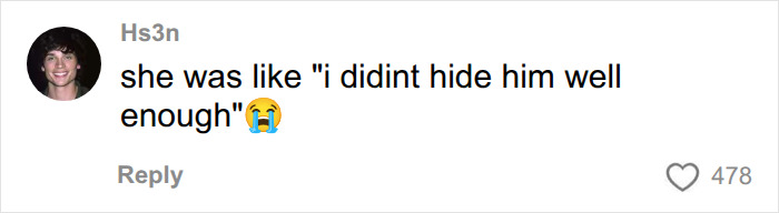 A social media comment speculating about a missing son and the mother's reaction.