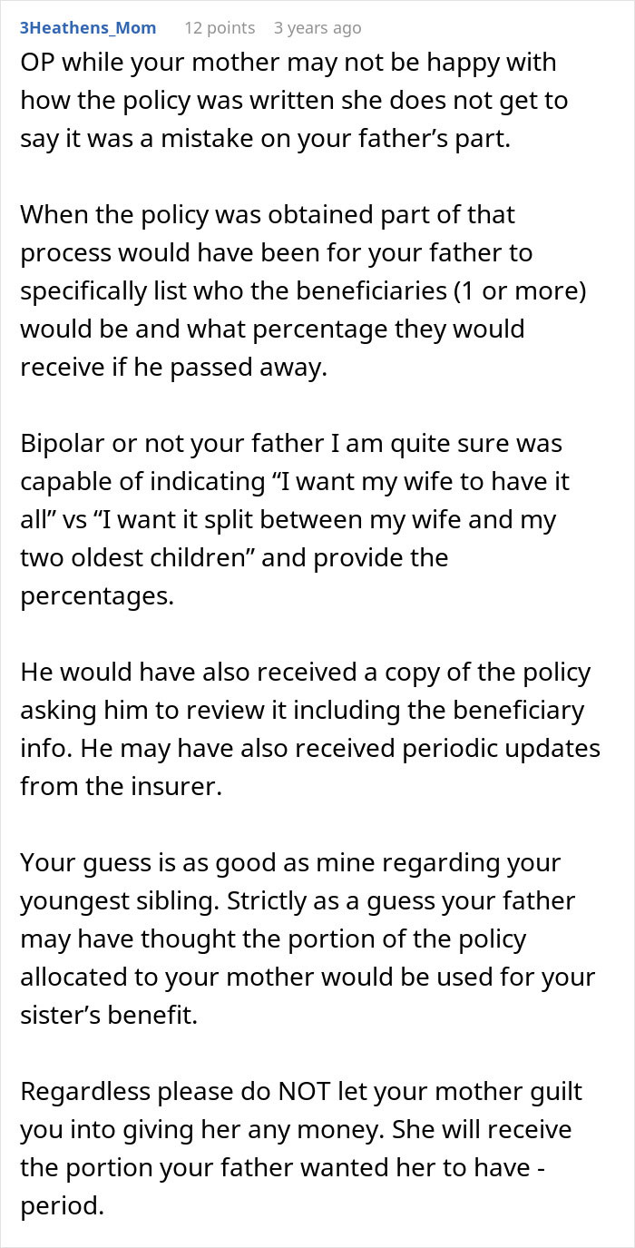 Mom Demands Kids Give Her Their Share Of The Inheritance, Doesn't Like Daughter's Response