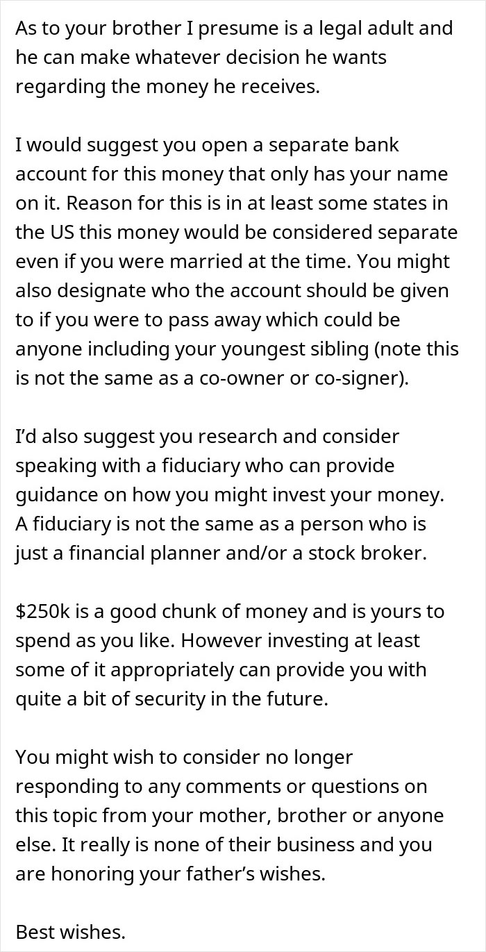 Mom Demands Kids Give Her Their Share Of The Inheritance, Doesn't Like Daughter's Response