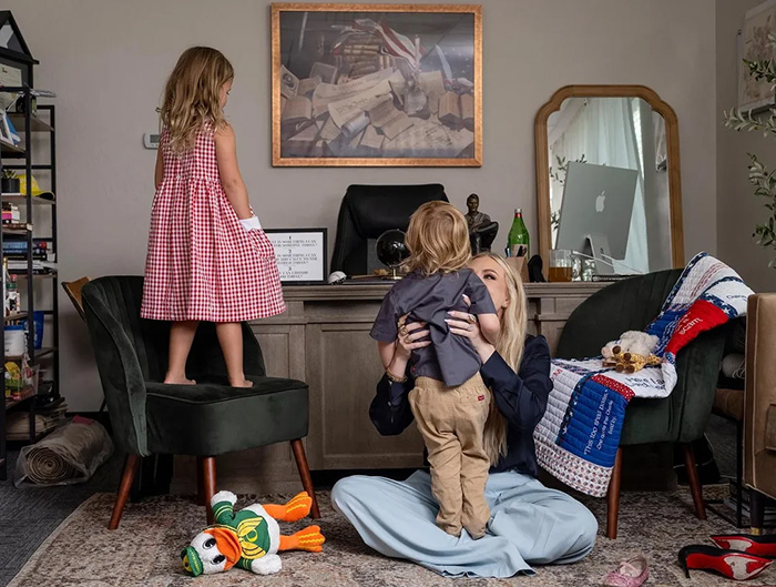 The controversial Erika Kirk photo showing her with children in a study room, sparking subliminal messaging theories The controversial Erika Kirk photo showing her with children in a study room, sparking subliminal messaging theories
